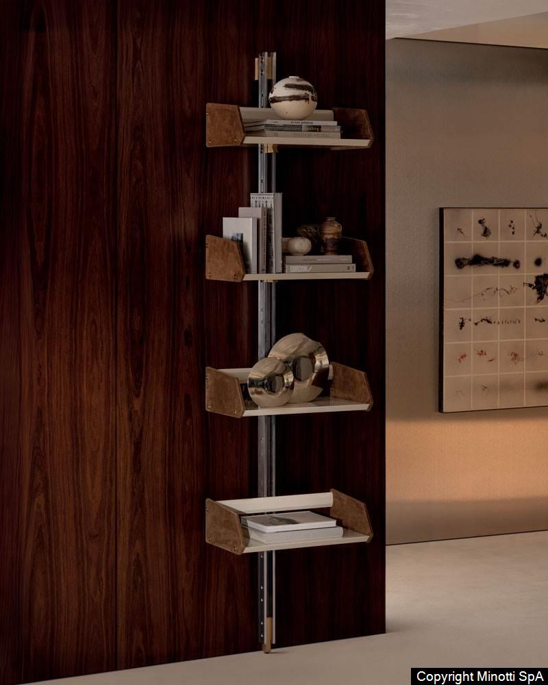 Minotti Doheny wandobject in showroom Van der Donk Interieur, ontwerp Giampiero Tagliaferri voor Minotti 2026.