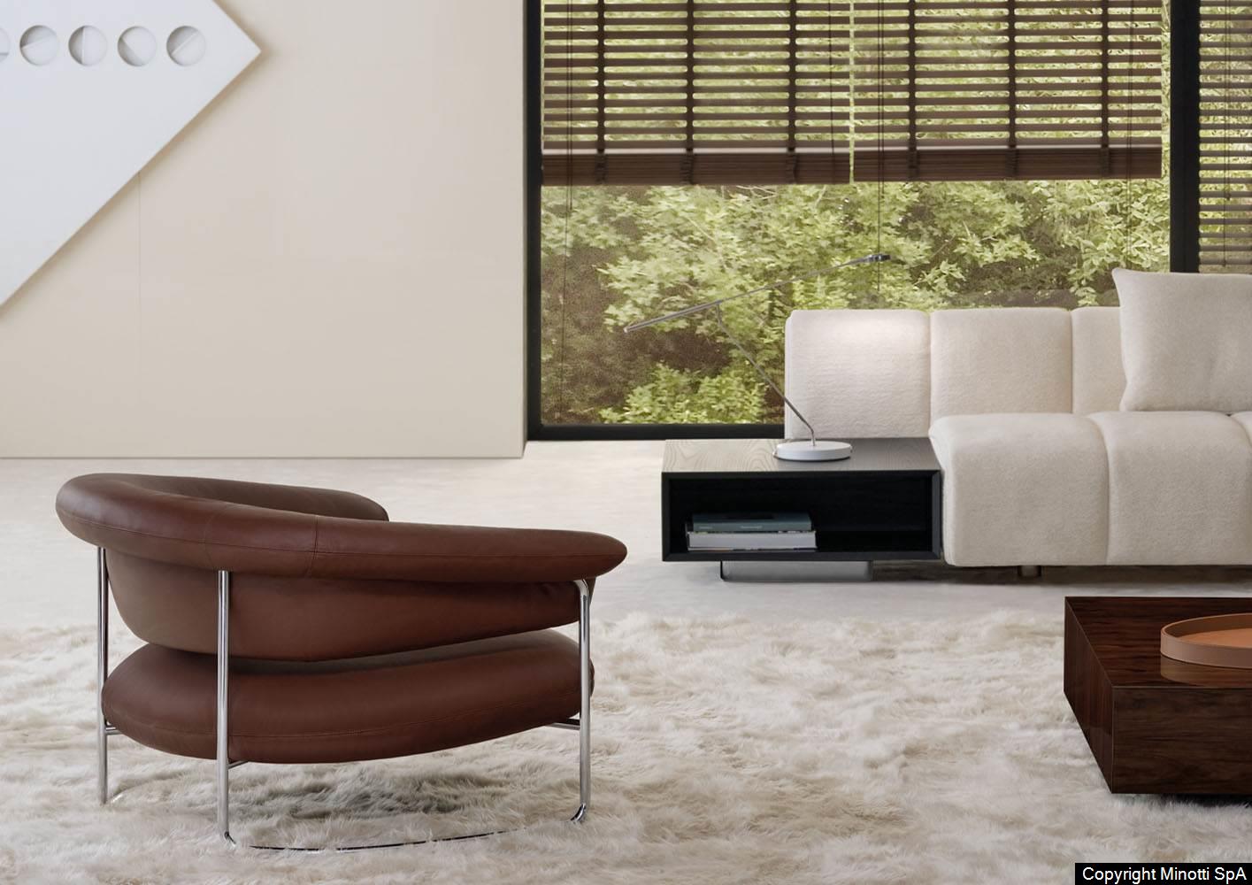 Minotti Elyne fauteuil Van der Donk Interieur, ontwerp Hannes Peer voor Minotti 2026.