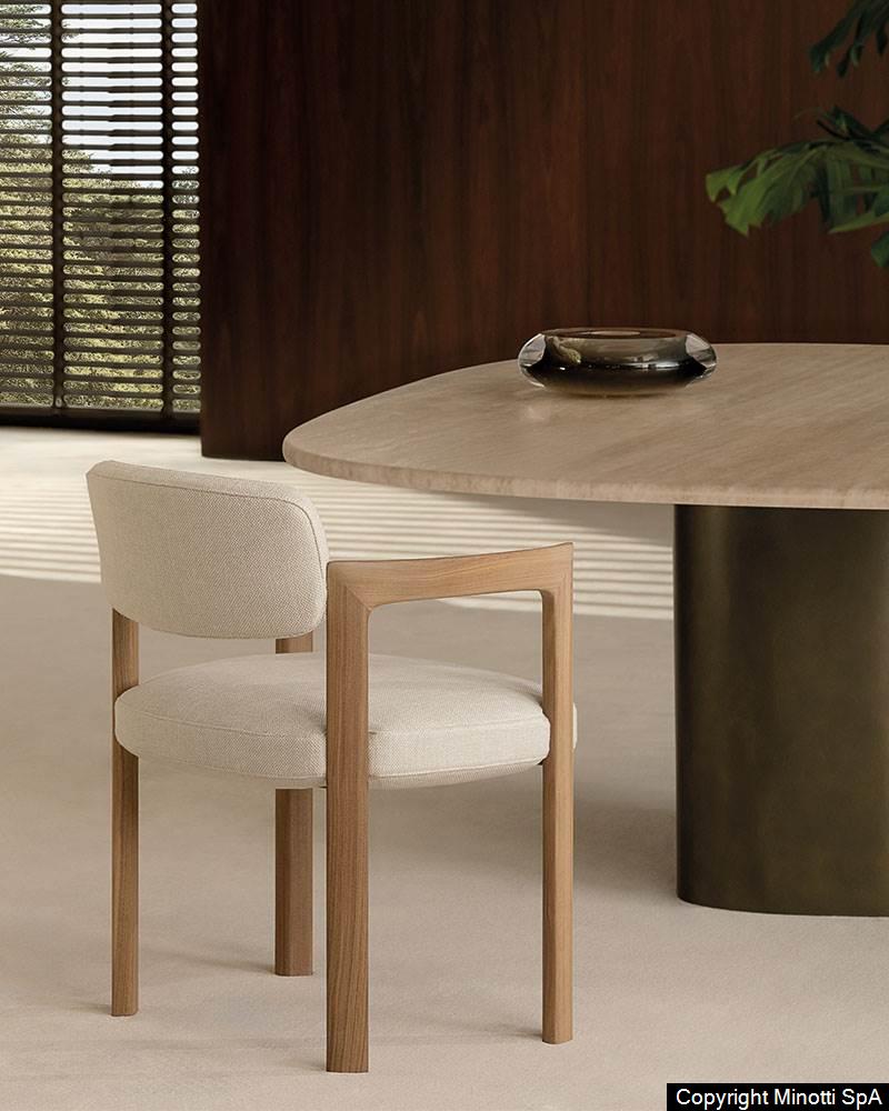 Minotti Giulietta eetkamerstoel Van der Donk Interieur, ontwerp Inoda+Sveje voor Minotti 2026.