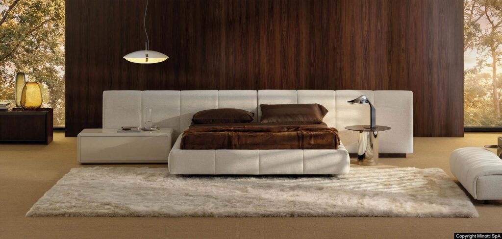 Minotti Ruffle bed Van der Donk Interieur, ontwerp GamFratesi voor Minotti 2026.
