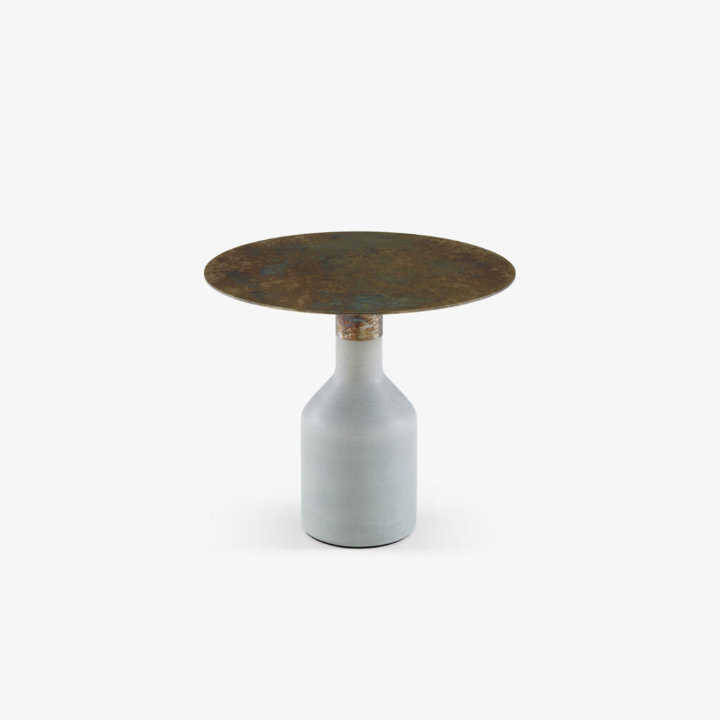 Ligne Roset OCCASIONAL TABLE BASE IN TUSCAN STONE OXYDATION productfoto