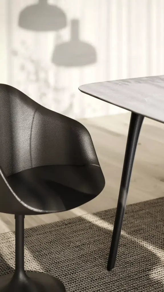 Joli Nido eetkamerstoel aan tafel interieur sfeerfoto
