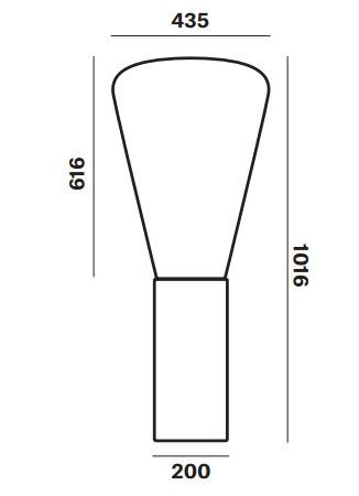 Brokis vloerlamp afmetingen