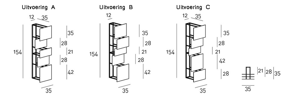 living divani Bukva afmetingen