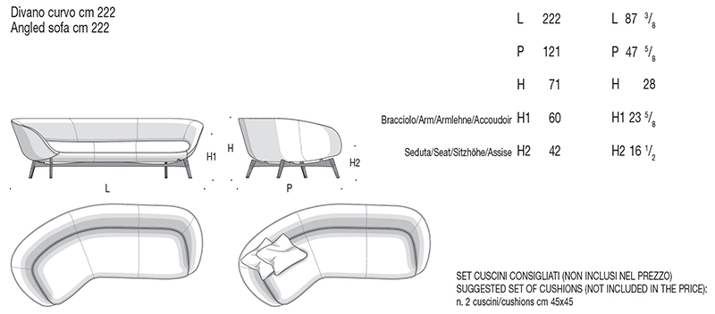 Minotti Russel sofa prijsvoorbeeld