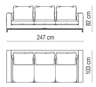 Minotti Andersen prijs 3-zits