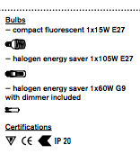 Foscarini Rituals 1 specs