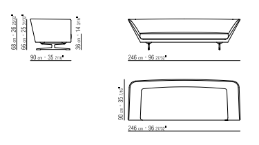 Flexform Zeus afmetingen 2