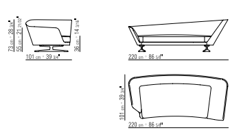 Flexform Zeus afmetingen