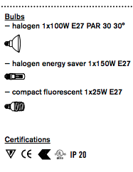 Foscarini Chouchin 1 specs