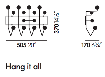 Afmetingen Hang it all kapstok vitra