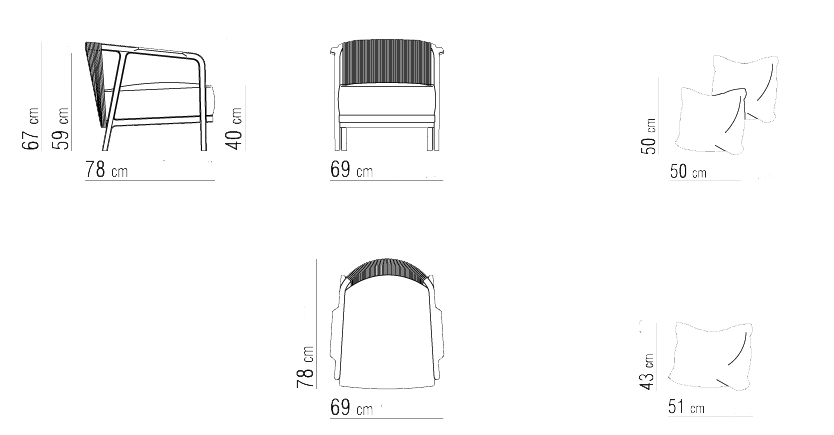 Afmetingen Flexform crono fauteuil