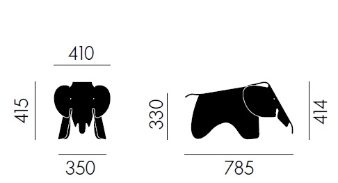 Afmetingen Eames elephant